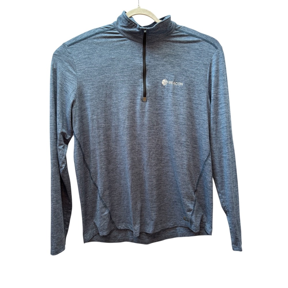 OGIO Mens XL 1/4 Zip Pullover‎ Shirt Long Sleeve Blue Heathered Golf Athletic